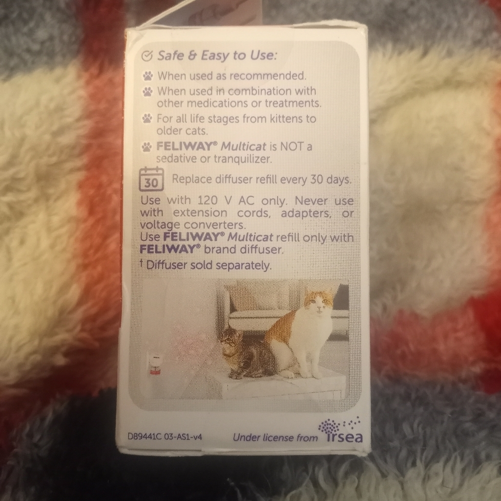 NWOT NIP Feliway MultiCat Calming Refill Pack - Picture 3 of 5